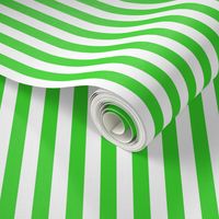 Stripes - Vertical - 1 inch (2.54cm) - Bright Green (#3AD42D) & White (#FFFFFF)