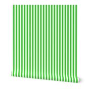 Stripes - Vertical - 1 inch (2.54cm) - Bright Green (#3AD42D) & White (#FFFFFF)