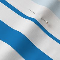 Stripes - Vertical - 1 inch (2.54cm) - Bright Blue (#0081C8) & White (#FFFFFF)