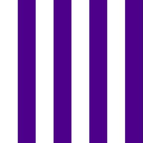 Stripes - Vertical - 1 inch (2.54cm) - Purple (#4D008A) & (#FFFFFF)
