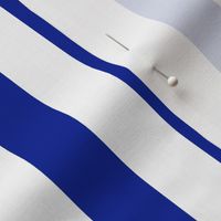 Stripes - Vertical - 1 inch (2.54cm) - Dark Blue (#002398) & White (#FFFFFF)