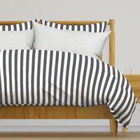 Stripes - Vertical - 1 inch (2.54cm) - Dark Gray (#545559) & White (#FFFFFF)