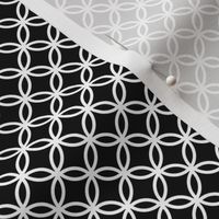 SMALL Fretwork circles, white on black by Su_G_©SuSchaefer