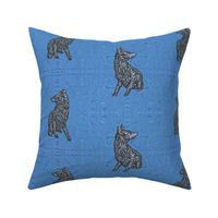 Coyote just in tile - deep blue quick silver