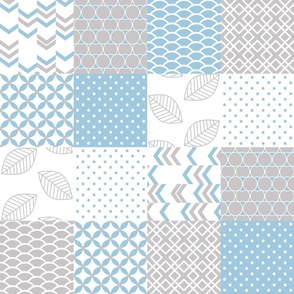 Cheater Quilt 4x4 Periwinkle Gray