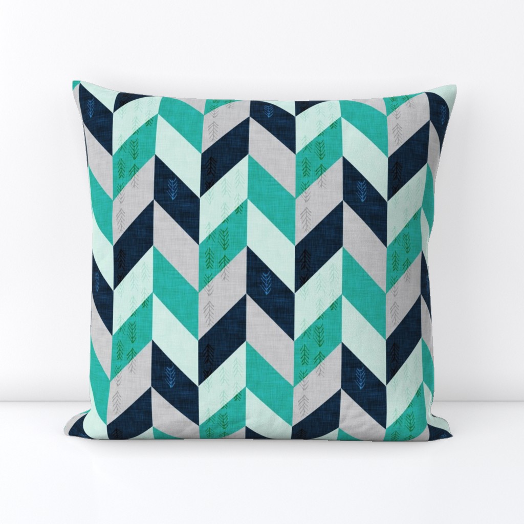 Desert Chevron (Aqua LARGE)