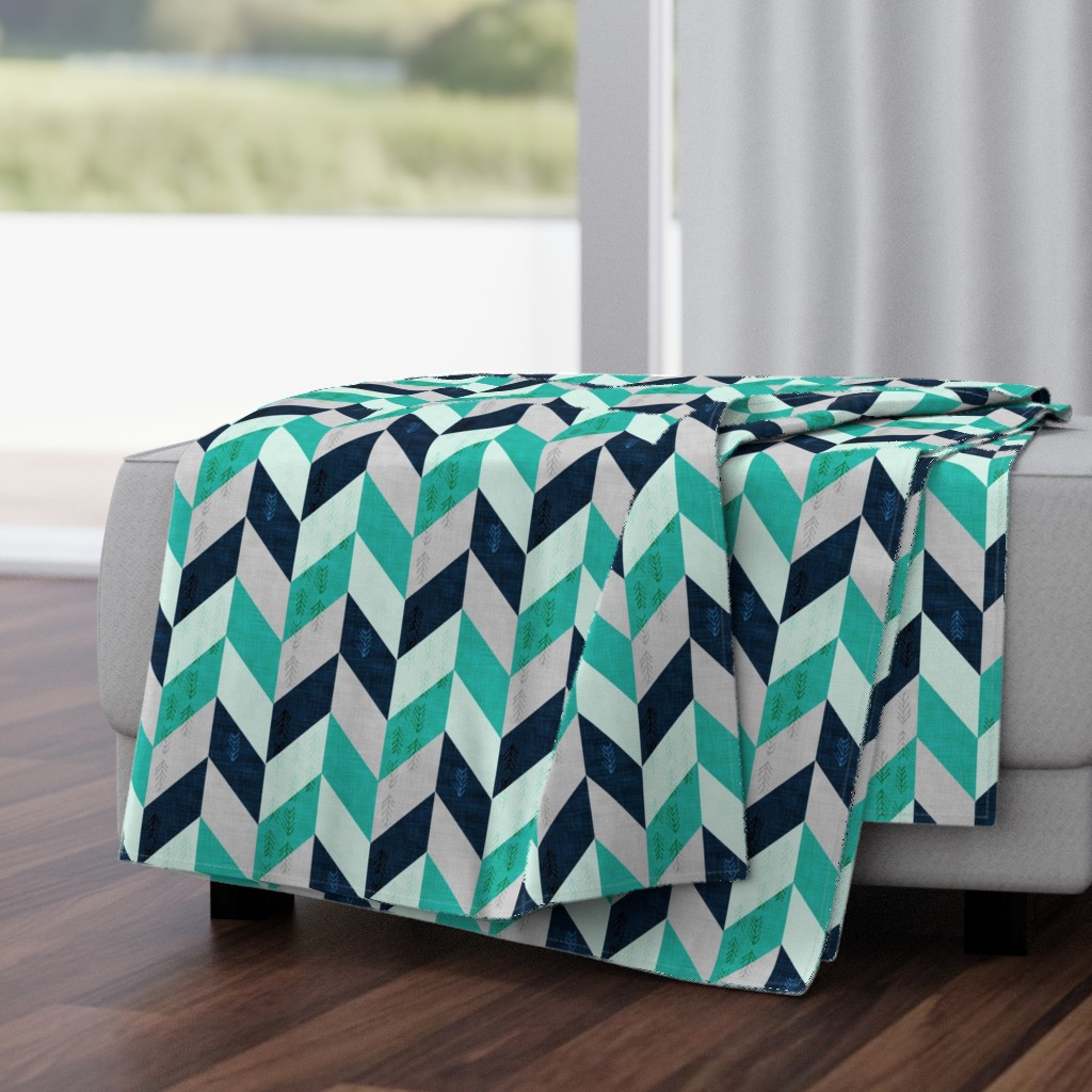 Desert Chevron (Aqua LARGE)