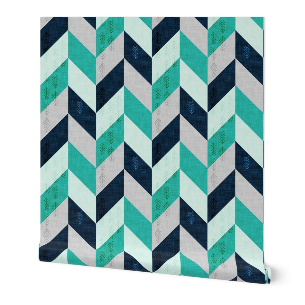 Desert Chevron (Aqua LARGE)