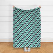 Desert Chevron (Aqua LARGE)