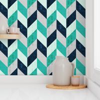 Desert Chevron (Aqua LARGE)