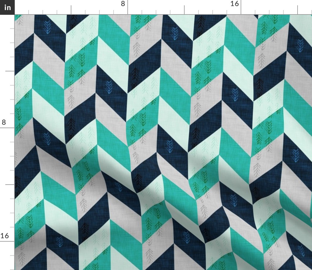 Desert Chevron (Aqua LARGE)