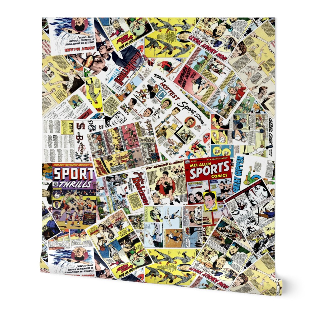 vintage comic book sports - LARGE PRINT