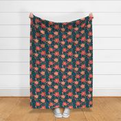 Vibrant tropical flowers seamless