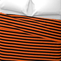 Stripes - Horizontal - 1 inch (2.54cm) - Orange  (#FF5F00) & Black (#000000)