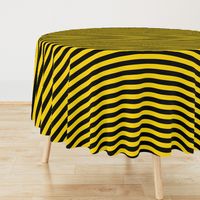 Stripes - Horizontal - 1 inch (2.54cm) - Yellow  (#FFD900) & Black (#000000)