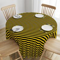 Stripes - Horizontal - 1 inch (2.54cm) - Yellow  (#FFD900) & Black (#000000)