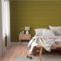 Stripes - Horizontal - 1 inch (2.54cm) - Yellow  (#FFD900) & Black (#000000)