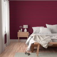 Stripes - Horizontal - 1 inch (2.54cm) - Dark Pink (#D30053) & Black (#000000)