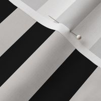 Stripes - Horizontal - 1 inch (2.54cm) - Light Grey (#D9D6D4) & Black (#000000)