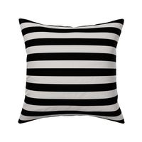 Stripes - Horizontal - 1 inch (2.54cm) - Light Grey (#D9D6D4) & Black (#000000)
