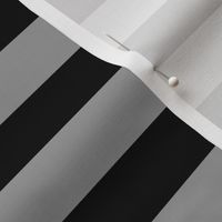 Stripes - Horizontal - 1 inch (2.54cm) - Light Grey (#99999A) & Black (#000000)