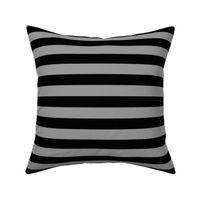 Stripes - Horizontal - 1 inch (2.54cm) - Light Grey (#99999A) & Black (#000000)