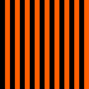 Stripes - Vertical - 1 inch (2.54cm) - Orange  (#FF5F00)