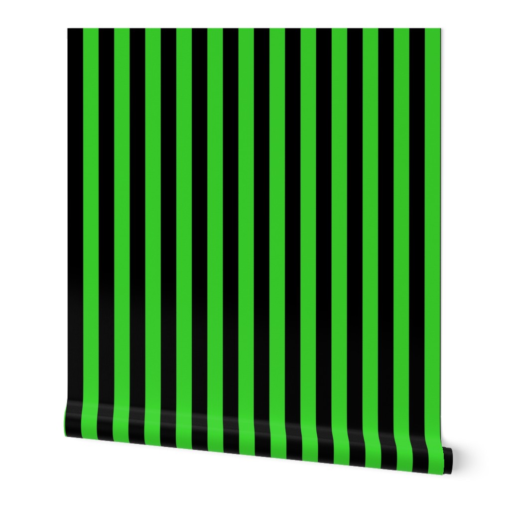 Stripes - Vertical - 1 inch (2.54cm) - Light Green  (#3Ad42d)