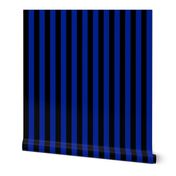 Stripes - Vertical - 1 inch (2.54cm) - Dark Blue (#002398) & Black (#000000)