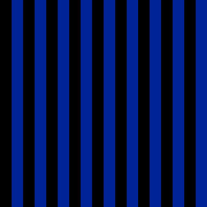 Stripes - Vertical - 1 inch (2.54cm) - Dark Blue (#002398) & Black (#000000)