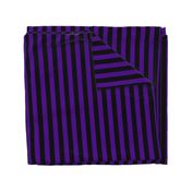 Stripes - Vertical - 1 inch (2.54cm) - Dark Purple (#4D008A) & Black (#000000)
