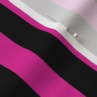 Stripes - Vertical - 1 inch (2.54cm) - Pink (#DD2695) & Black (#000000)