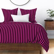Stripes - Vertical - 1 inch (2.54cm) - Pink (#DD2695) & Black (#000000)