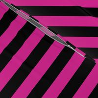 Stripes - Vertical - 1 inch (2.54cm) - Pink (#DD2695) & Black (#000000)