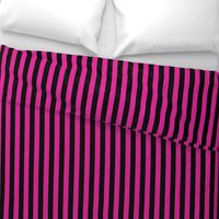 Stripes - Vertical - 1 inch (2.54cm) - Pink (#DD2695) & Black (#000000)