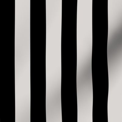 Stripes - Vertical - 1 inch (2.54cm) - Light Grey (#D9D6D4) & Black (#000000)