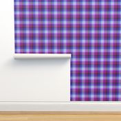 WATERCOLOR PUMPKINS PLAID BLUE PURPLE HARMONY