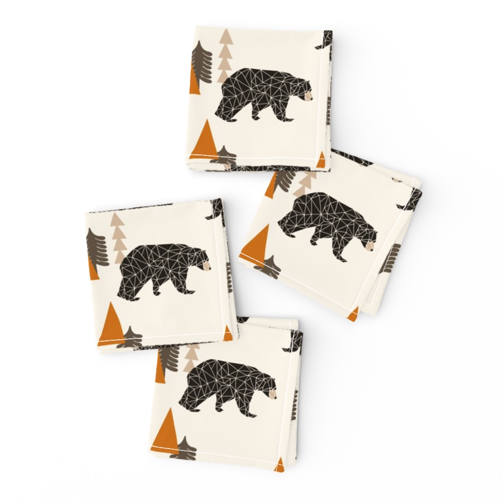 bear // forest woodland camping trees outdoors boys design