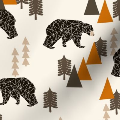 bear // forest woodland camping trees outdoors boys design