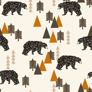 bear // forest woodland camping trees outdoors boys design