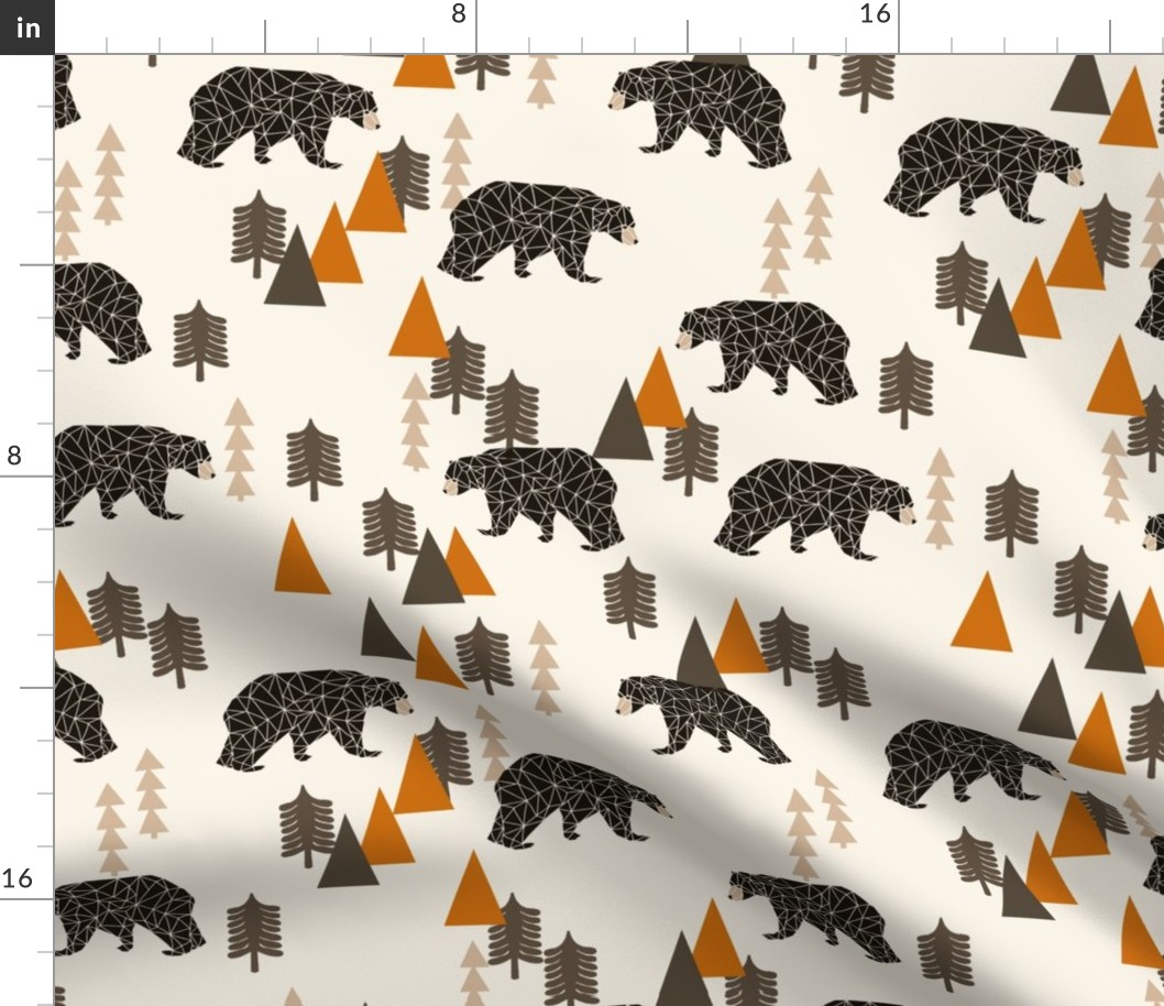 bear // forest woodland camping trees outdoors boys design