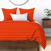 Stripes - Horizontal - 1 inch (2.54cm) - Red (#E0201B) and Orange (#FF5F00)