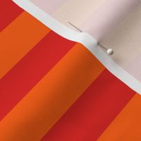 Stripes - Horizontal - 1 inch (2.54cm) - Red (#E0201B) and Orange (#FF5F00)