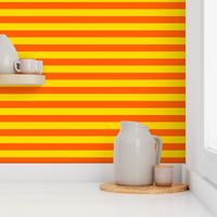 Stripes - Horizontal - 1 inch (2.54cm) - Orange (#FF5F00) & Yellow (#FFD900)