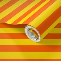 Stripes - Horizontal - 1 inch (2.54cm) - Orange (#FF5F00) & Yellow (#FFD900)