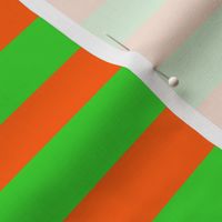 Stripes - Horizontal - 1 inch (2.54cm) - Orange (FF5F00) & Green (3AD42D)