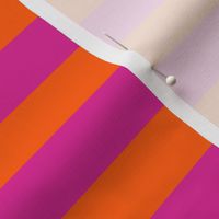 Stripes - Horizontal - 1 inch (2.54cm) - Orange (FF5F00) & Pink (DD2695)