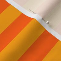 Stripes - Horizontal - 1 inch (2.54cm) - Orange (#FF5F00) & Light Orange (#FFA300)