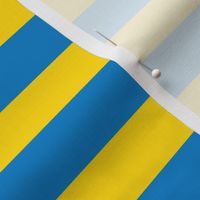 Horizontal Stripes - 1 inch wide - yellow (#FFD900) & Blue (#0081C8)