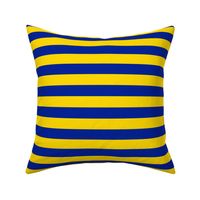 Stripes - Horizontal - 1 inch (2.54cm) - Yellow (FFD900) & Dark Blue (002398)